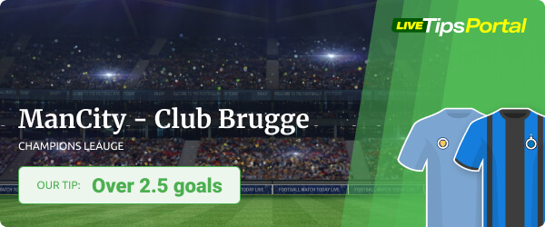 Betting tip Manchester City vs Club Brugge