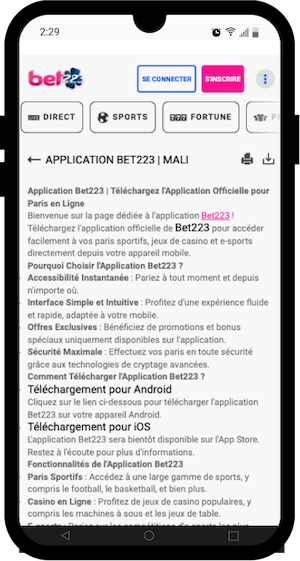 telecharger bet223 app