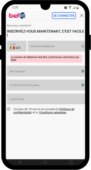 bet223 inscription sur mobile