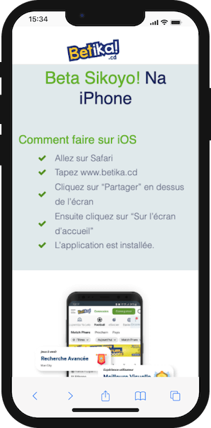 betika sur iphone