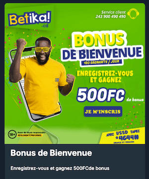 bonus betika de bienvenue