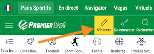 comment s inscrire sur premier bet