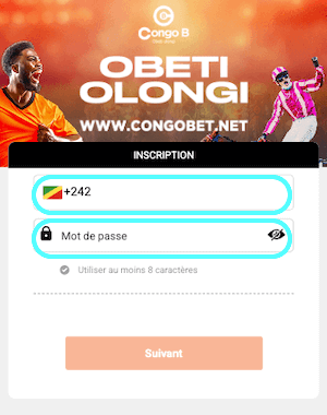 comment remplir le formulaire congo bet inscription etape 2