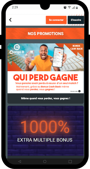 congo bet promotions sur telephone