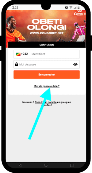 congo bet connexion sur telephone