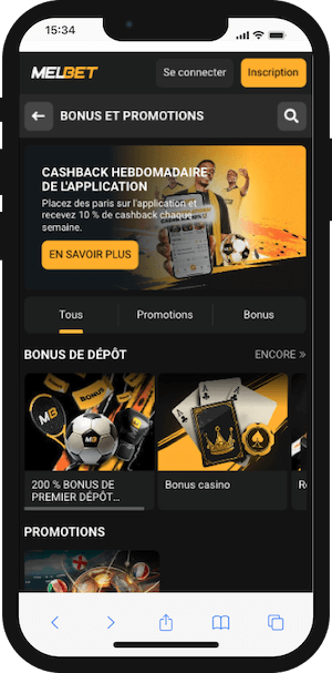 les promos melbet sur votre mobile