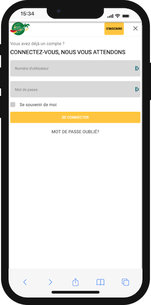 connaxion lonaguibet sur telephone
