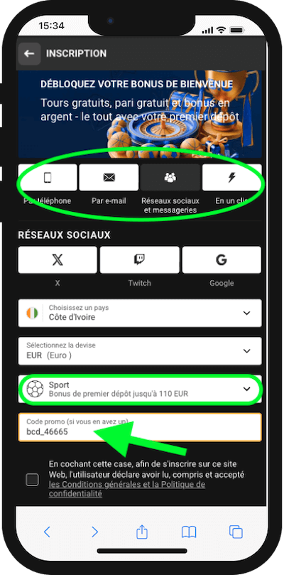 code promo betandyou africa pour inscription