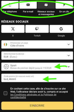 betandyou africa code promo