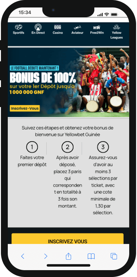 bonus yellowbet en guinee