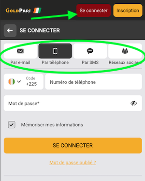connexion goldpari