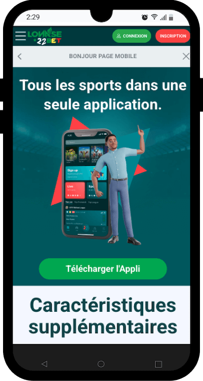 22bet apk telecharger
