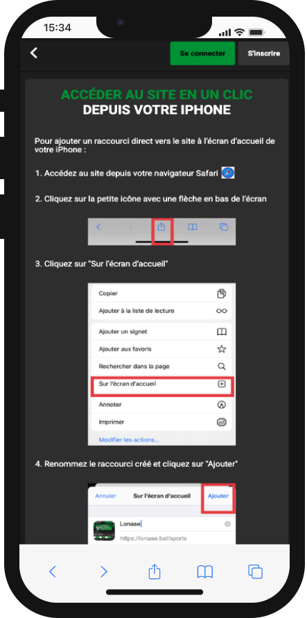 app lonase bet pour iphone
