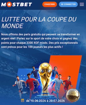 promo coupe du monde 2026 sur mostbet