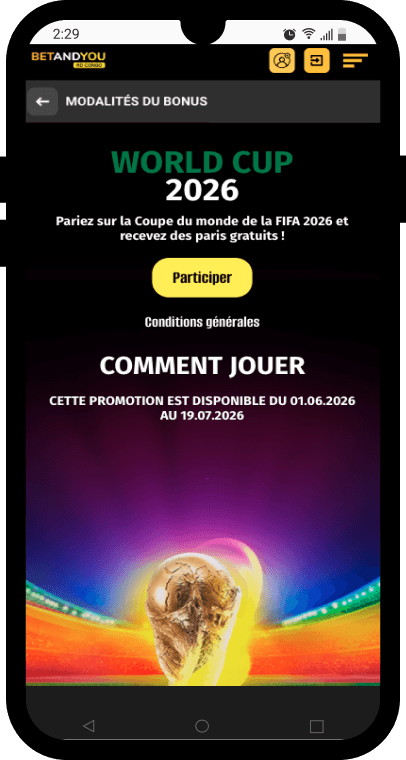 promo coupe du monde sur betandyou afrique