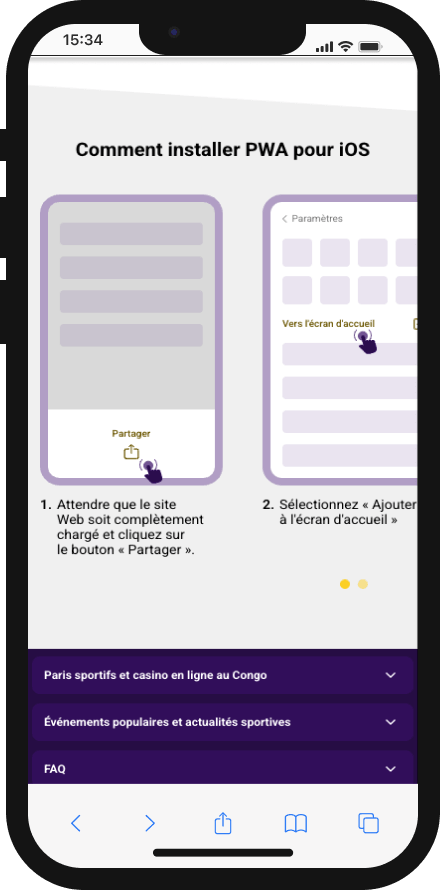 helabet sur ios avec pwa app