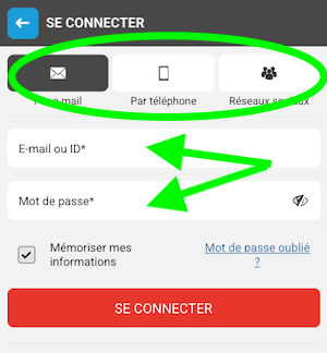 se connecter sur megapari 