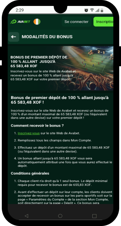 bonus avabet bienvenue