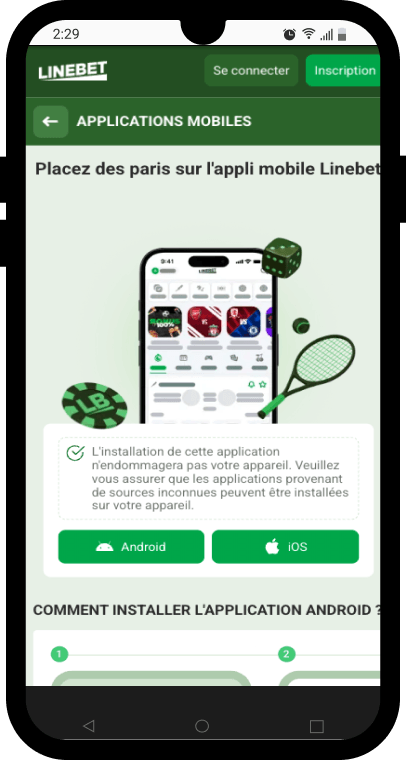telecharger linebet apk android et app ios