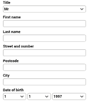 Interwetten app registration form