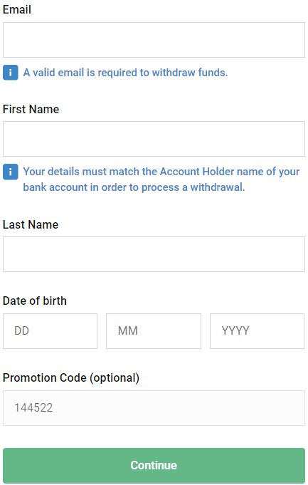 bet9ja registration page