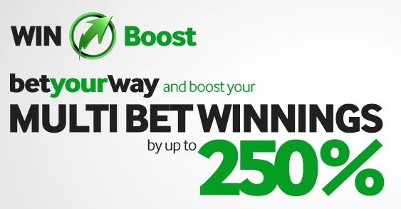Betway: Multibet winnings boost up to 250%