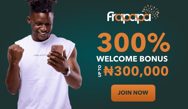 Frapapa 300 percent bonus for new customers