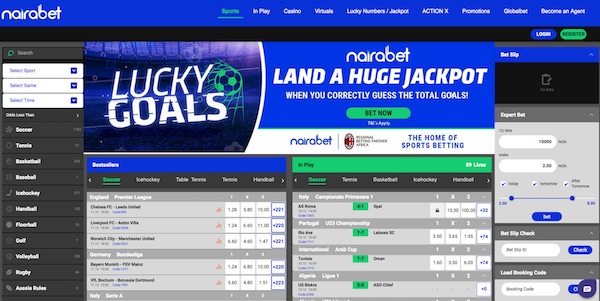 Nairabet homepage desktop