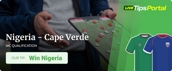 Betting tip Nigeria vs Cape Verde