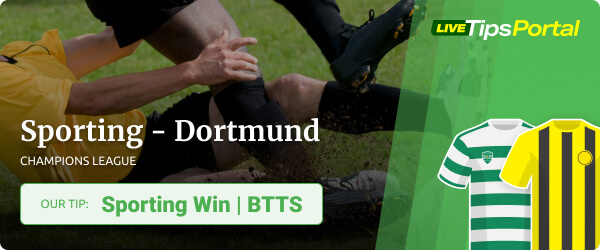 Sporting Lisbon vs Borussia Dortmund betting tip