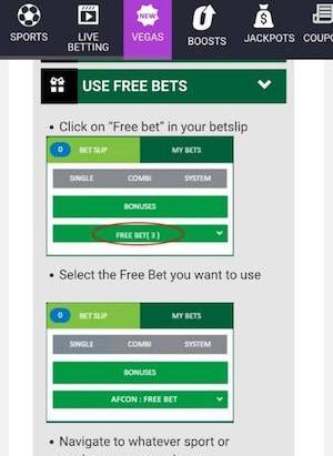 Example of how to use Premierbet freebet part 1