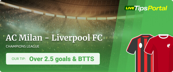 AC Milan vs Liverpool FC betting tip 2021/22 Champions League