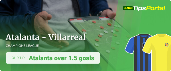 Atalanta vs Villarreal betting tip