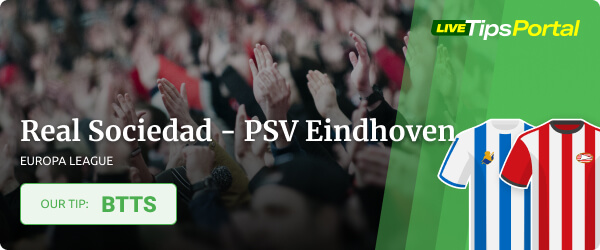 Real Sociedad vs PSV Eindhoven betting tip