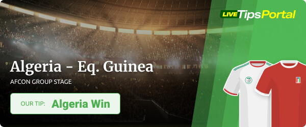 Algeria vs Equatorial Guinea AFCON 2022 betting tip