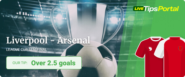 Liverpool vs Arsenal League Cup 2021/22 betting tip