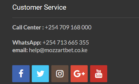 Mozzartbet Kenya contacts