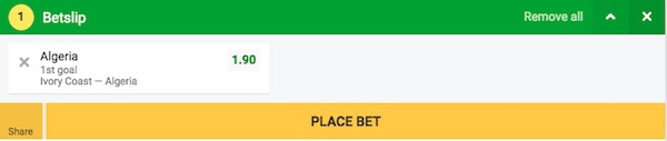 OdiBets Ivory Coast vs Algeria bet slip