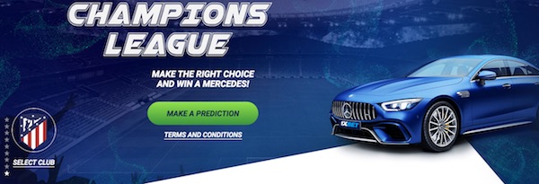 1xBet Champions League Mercedes promotion