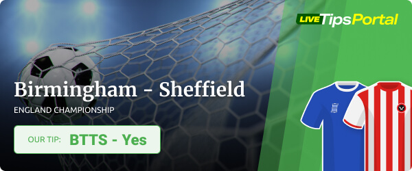 Betting tip Birmingham vs Sheffield United 2021/22
