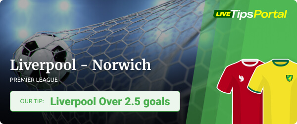 Liverpool FC vs Norwich City betting tip 2021/22