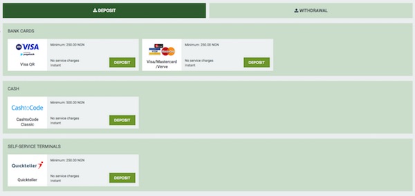 Melbet Nigeria payment methods part 1