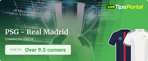 Betting prediction PSG vs Real Madrid Champions League 2021/22 Round of sixteen