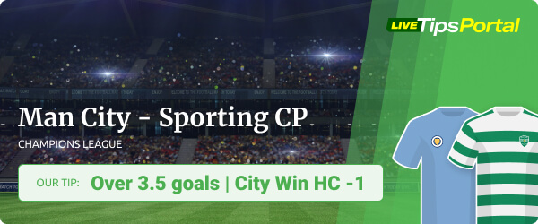 Manchester City vs Sporting Lisbon betting predictions