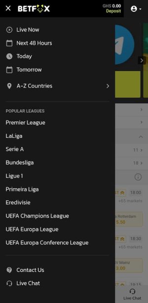 Betfox Ghana sportbook football offer