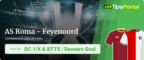 AS Roma vs Feyenoord Conference League final tips