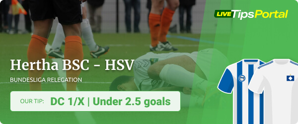Hertha BSC vs HSV Bundesliga relegation betting tips