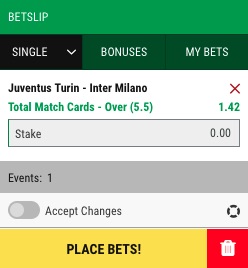 Ogabet betslip Juve vs Inter, Coppa Italia 2022 final