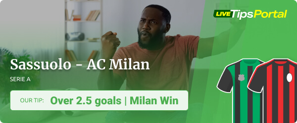 Sassuolo vs AC Milan betting tips 2022