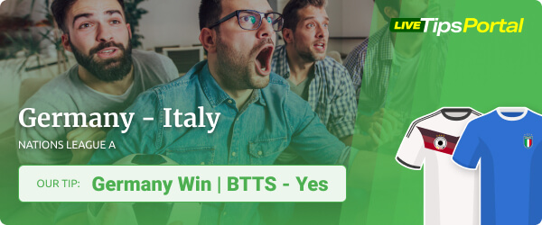 Betting tips Germany vs Italy, Nations League A 2022